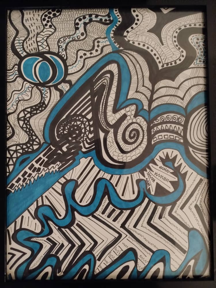 Tableau Abstrait Énergie Cosmique A3
